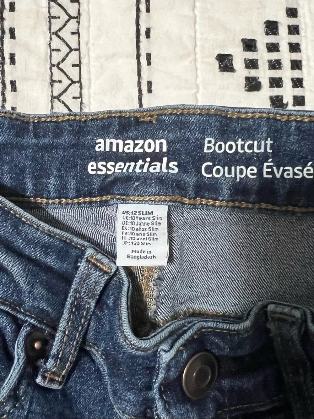 Amazon Dark Blue Kids Slim Boot Cut Jeans